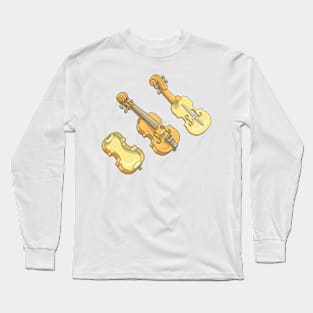 Violin Illustration Long Sleeve T-Shirt